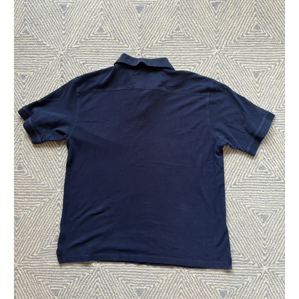 Antigua Boston Red Sox Waffle Pattern Polo Shirt - Blue - XL - Picture 5 of 5